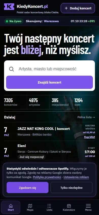KiedyKoncert na telefonie