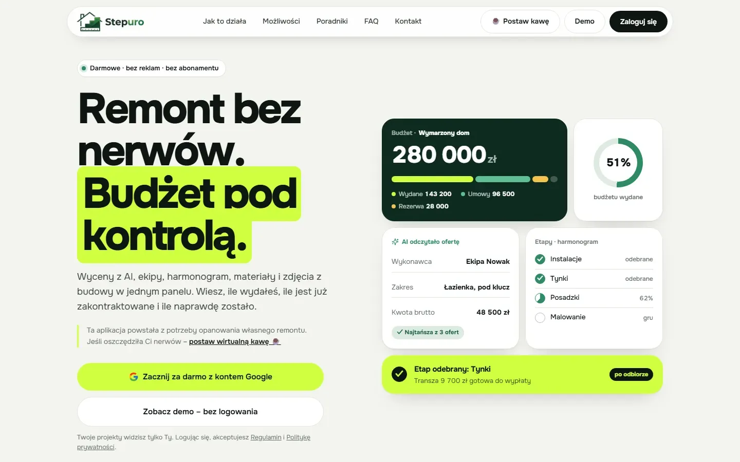 Stepuro na ekranie komputera
