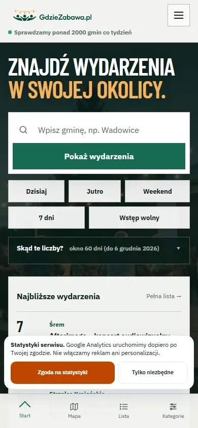 GdzieZabawa auf einem Smartphone